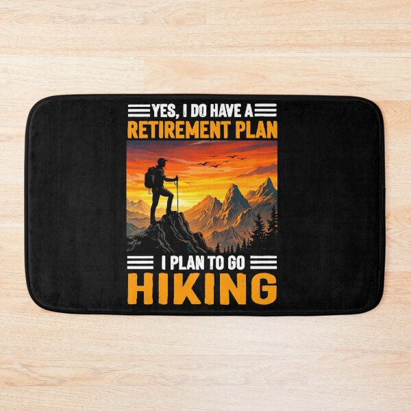Item preview, Yes I Do Have A Retirement Plan I Plan On Hiking - Mountain Retro Sunset Art designed and sold by BendyBeasts.