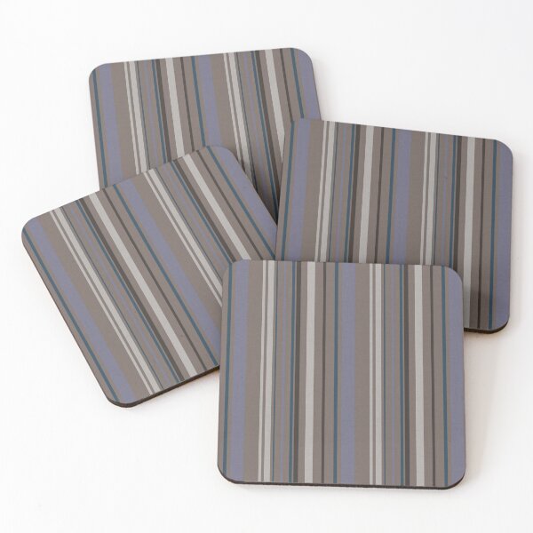 Item preview, Vertical winter stripes purple evergreen, cream on brown designed and sold by Designs by christel_treiber.