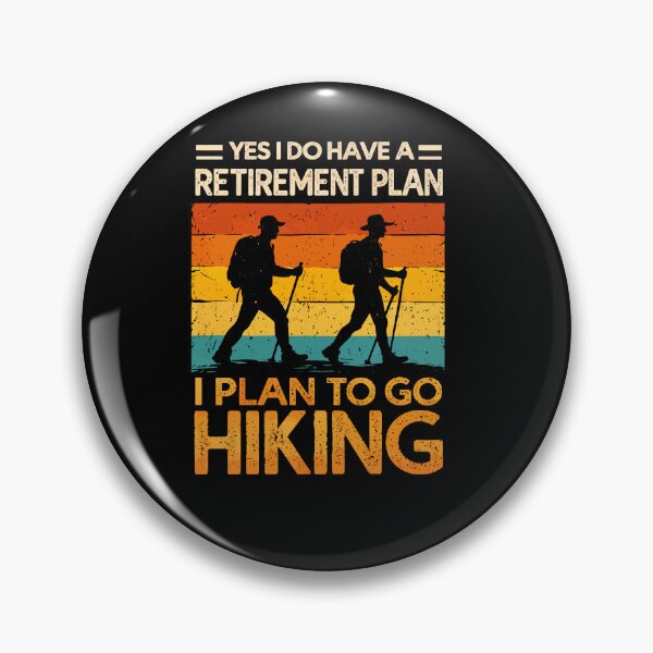 Item preview, Yes I Do Have A Retirement Plan I Plan On Hiking - Mountain Retro Sunset Art designed and sold by BendyBeasts.