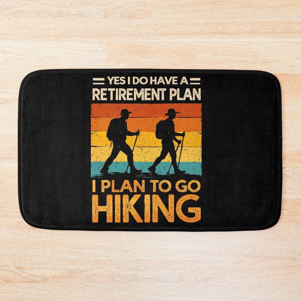 Item preview, Yes I Do Have A Retirement Plan I Plan On Hiking - Mountain Retro Sunset Art designed and sold by BendyBeasts.