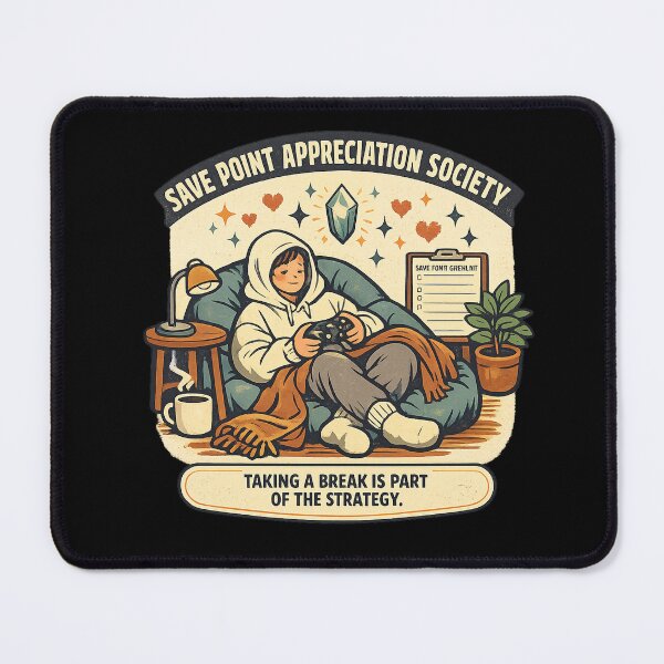 Item preview, Save Point Appreciation Society – Cozy Gamer Break designed and sold by Concrete Coffee Studio.
