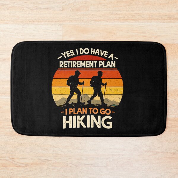 Item preview, Yes I Do Have A Retirement Plan I Plan On Hiking - Mountain Retro Sunset Art designed and sold by BendyBeasts.