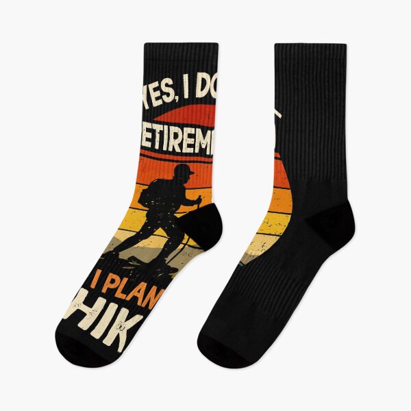 Item preview, Yes I Do Have A Retirement Plan I Plan On Hiking - Mountain Retro Sunset Art designed and sold by BendyBeasts.