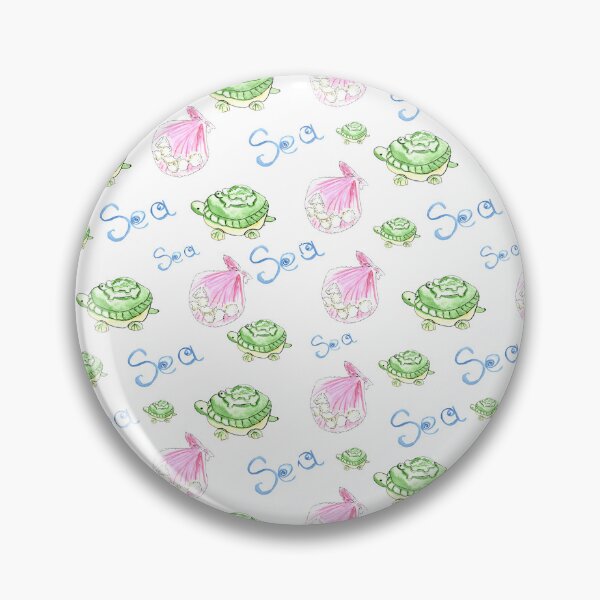Item preview, Sea Life Watercolor Pattern - Seashells Turtles & SEA Lettering - Ocean Nursery Art for Baby designed and sold by Marina Khromova.