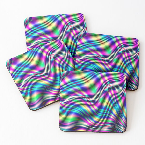 Item preview, Holographic Cyberpunk Neon Fluid Waves designed and sold by Happyabstract.