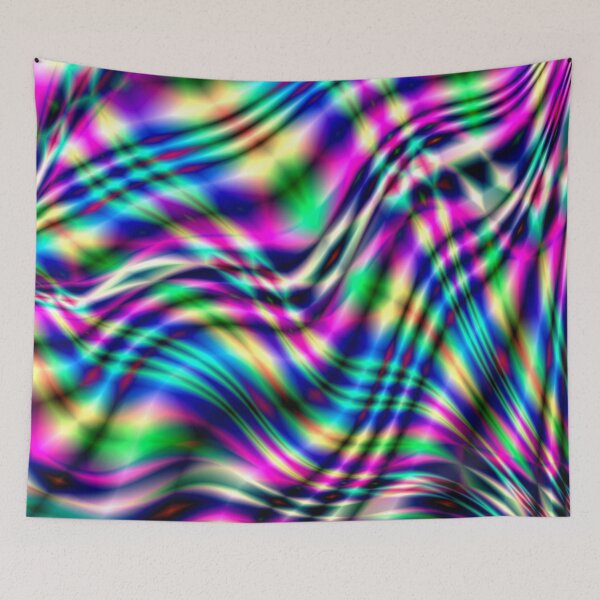 Item preview, Holographic Cyberpunk Neon Fluid Waves designed and sold by Happyabstract.