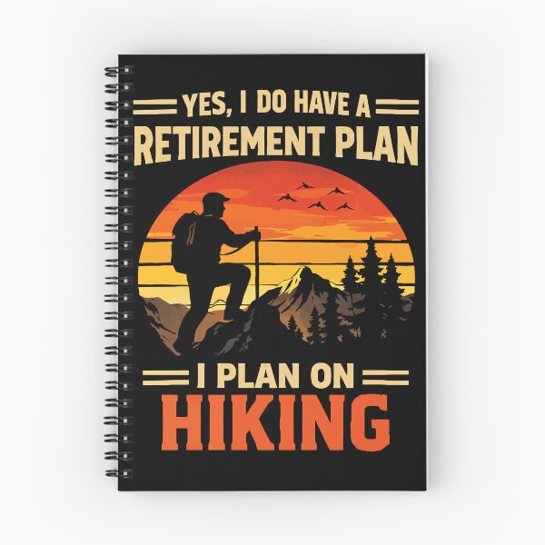 Item preview, Yes I Do Have A Retirement Plan I Plan On Hiking - Mountain Retro Sunset Art designed and sold by BendyBeasts.