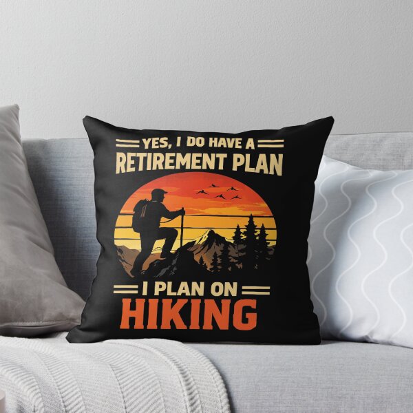 Item preview, Yes I Do Have A Retirement Plan I Plan On Hiking - Mountain Retro Sunset Art designed and sold by BendyBeasts.