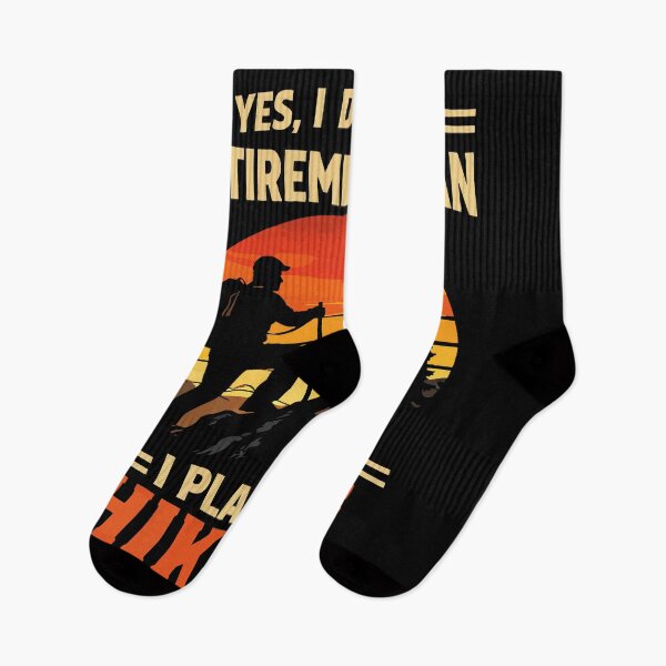 Item preview, Yes I Do Have A Retirement Plan I Plan On Hiking - Mountain Retro Sunset Art designed and sold by BendyBeasts.