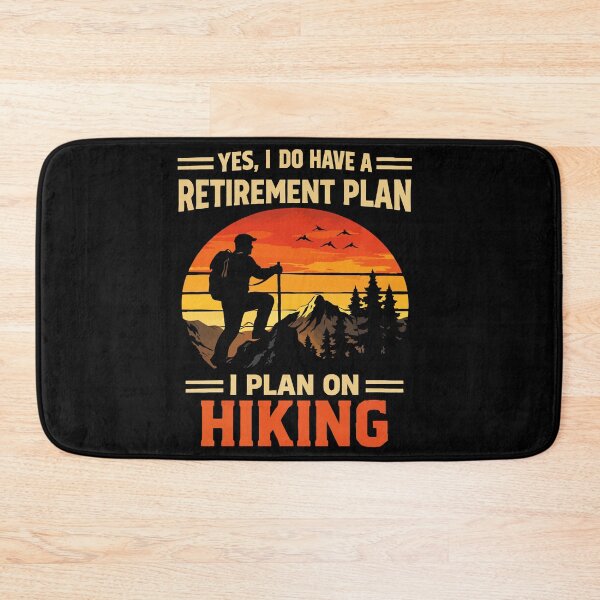 Item preview, Yes I Do Have A Retirement Plan I Plan On Hiking - Mountain Retro Sunset Art designed and sold by BendyBeasts.