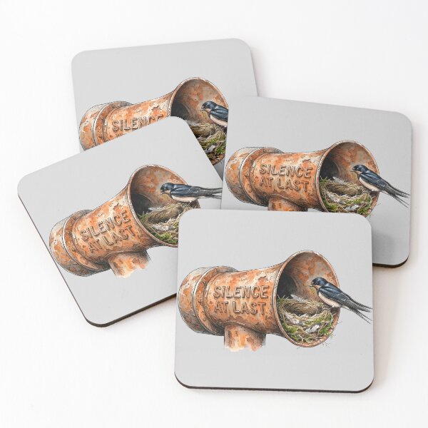 Item preview, Silence At Last - Swallow Nesting in Megaphone Art designed and sold by SoulPT.