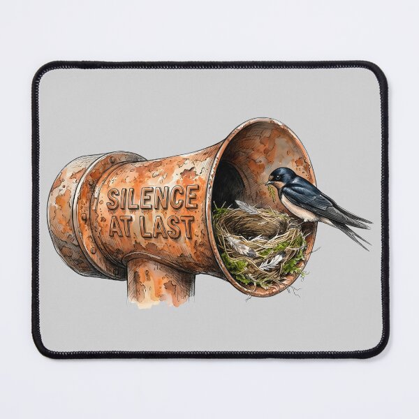Item preview, Silence At Last - Swallow Nesting in Megaphone Art designed and sold by SoulPT.