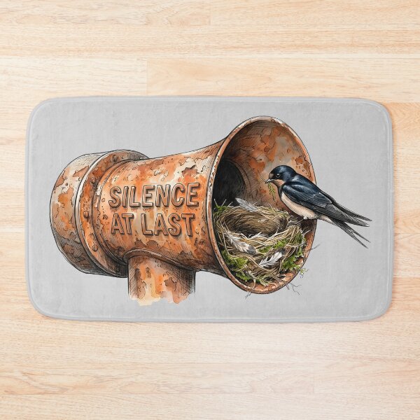 Item preview, Silence At Last - Swallow Nesting in Megaphone Art designed and sold by SoulPT.