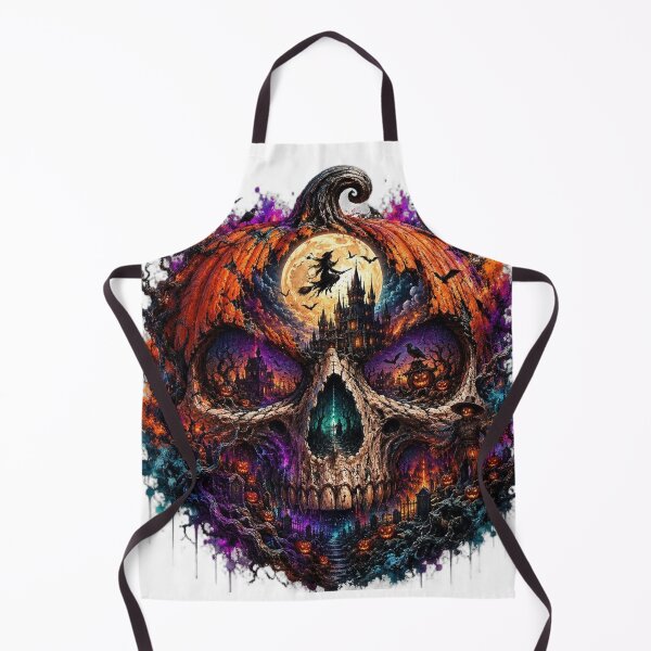 Item preview, Gothic Pumpkin Skull Halloween Fantasy – Witch, Ravens and Haunted Castle designed and sold by Limitless expressions - wear your mindset .