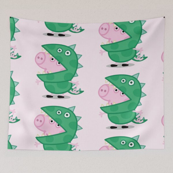 Item preview, George Pig in Green Dinosaur Costume | Cute Cartoon Illustration designed and sold by lilacWhim.