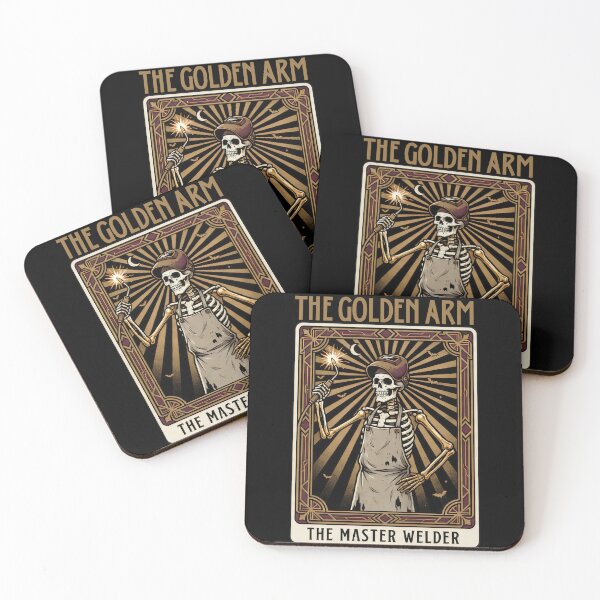 Item preview, Golden Arm Welder Halloween Art Deco Tarot Card  designed and sold by Lulustarfox.