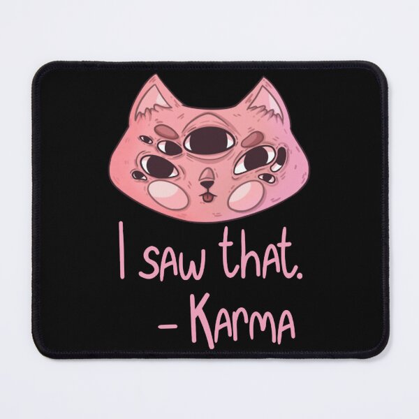 Item preview, I Saw That Karma Cute Three Eyed Mystic Cat Illustration designed and sold by SpaceRadioer.
