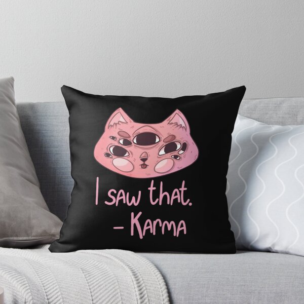 Item preview, I Saw That Karma Cute Three Eyed Mystic Cat Illustration designed and sold by SpaceRadioer.