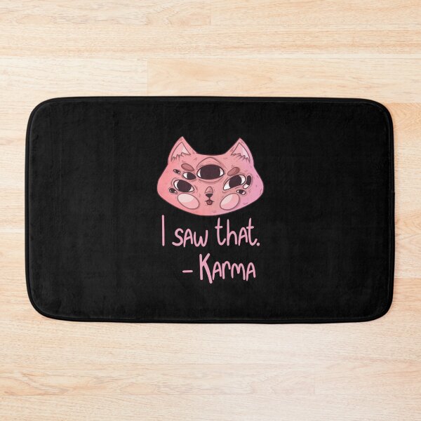 Item preview, I Saw That Karma Cute Three Eyed Mystic Cat Illustration designed and sold by SpaceRadioer.