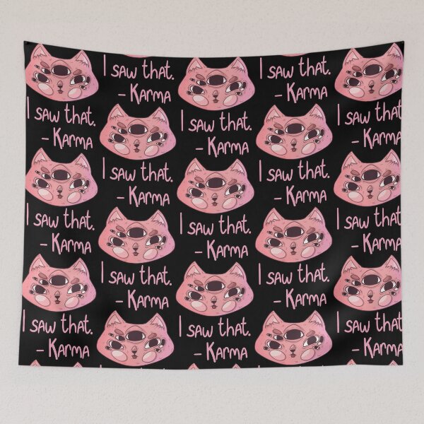 Item preview, I Saw That Karma Cute Three Eyed Mystic Cat Illustration designed and sold by SpaceRadioer.