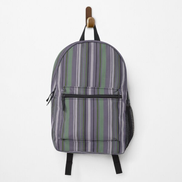 Item preview, Vertical winter stripes purple greens, cream on purple designed and sold by Designs by christel_treiber.