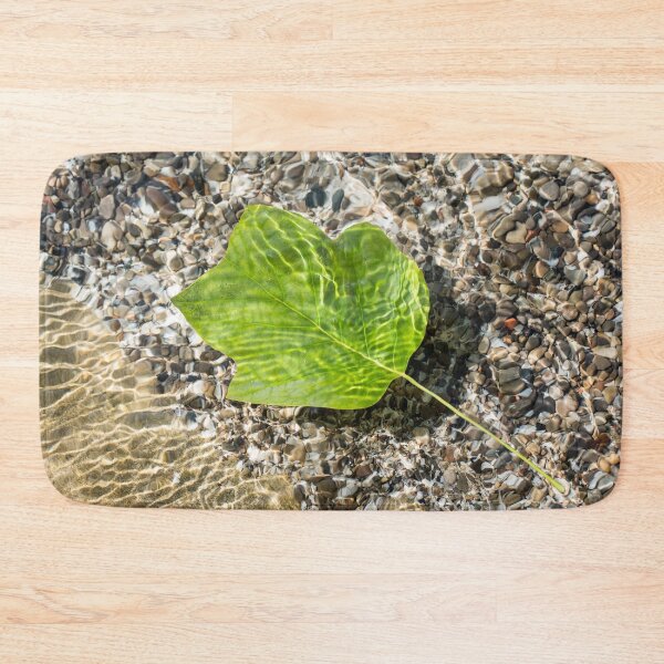 Item preview, Vivid Green Tuliptree Leaf Afloat in Clear Water designed and sold by Georgia Mizuleva.