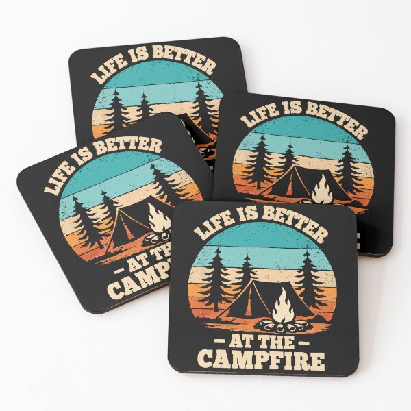 Item preview, Life Is Better At The Campfire - Camping Tent Nature Art designed and sold by BendyBeasts.