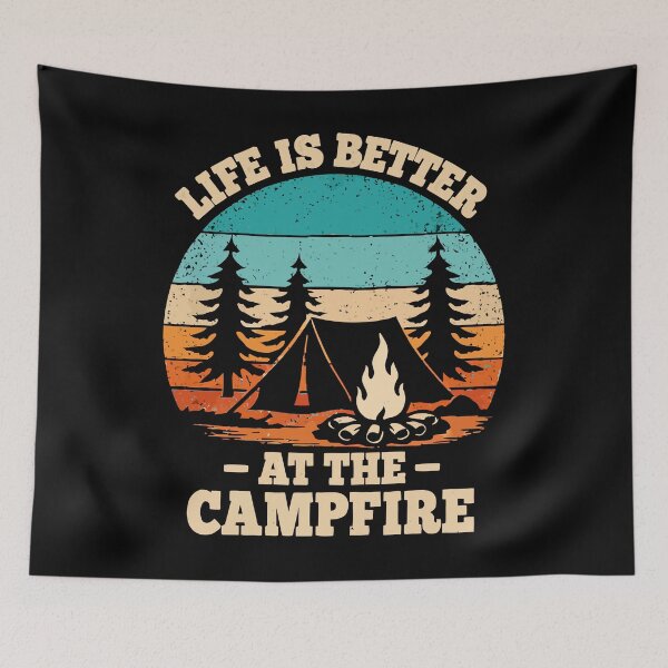 Item preview, Life Is Better At The Campfire - Camping Tent Nature Art designed and sold by BendyBeasts.