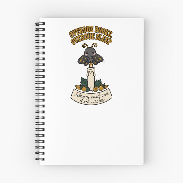Item preview, Overdue Books Overdue Sleep Library Card and Dark Circles Funny Back to School Pun Moth designed and sold by Yellowriversss.