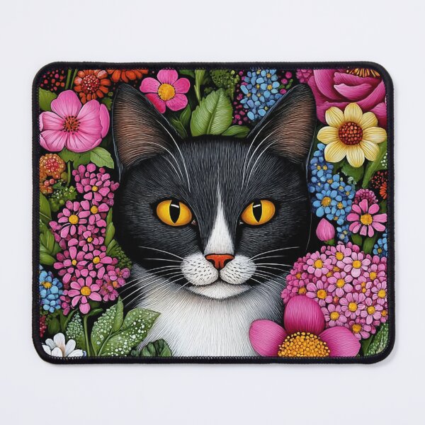 Item preview, Adorable Cats in a Colorful Flower Garden designed and sold by huemsalarsti.