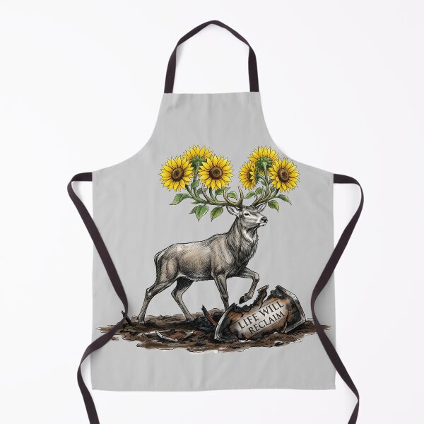 Item preview, Life Will Reclaim - Resilient Deer with Sunflowers Art designed and sold by SoulPT.
