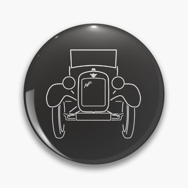 Item preview, Austin Seven vintage British classic car outline white designed and sold by soitwouldseem.