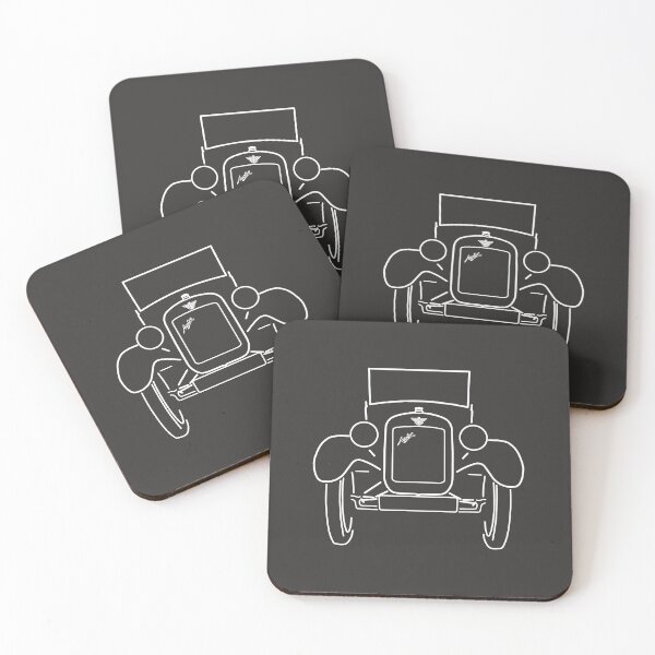 Item preview, Austin Seven vintage British classic car outline white designed and sold by soitwouldseem.