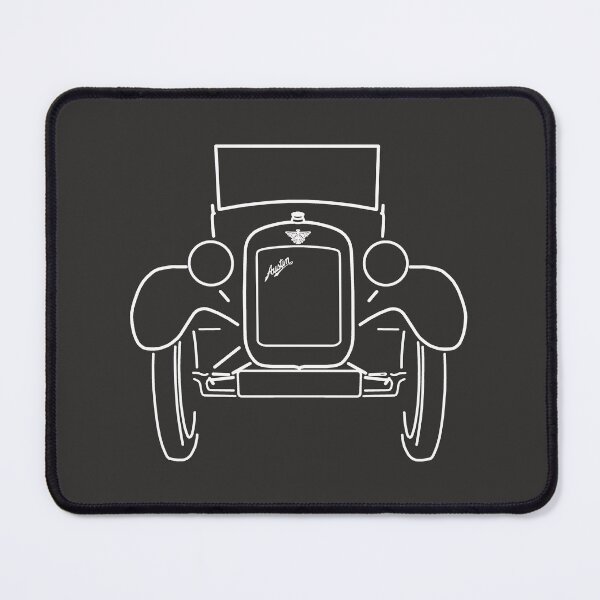 Item preview, Austin Seven vintage British classic car outline white designed and sold by soitwouldseem.