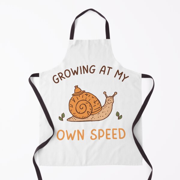 Item preview, Growing at My Own Speed – Cute Gardening Snail designed and sold by FusionOfTrends.