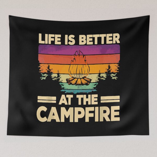 Item preview, Life Is Better At The Campfire - Camping Tent Nature Art designed and sold by BendyBeasts.