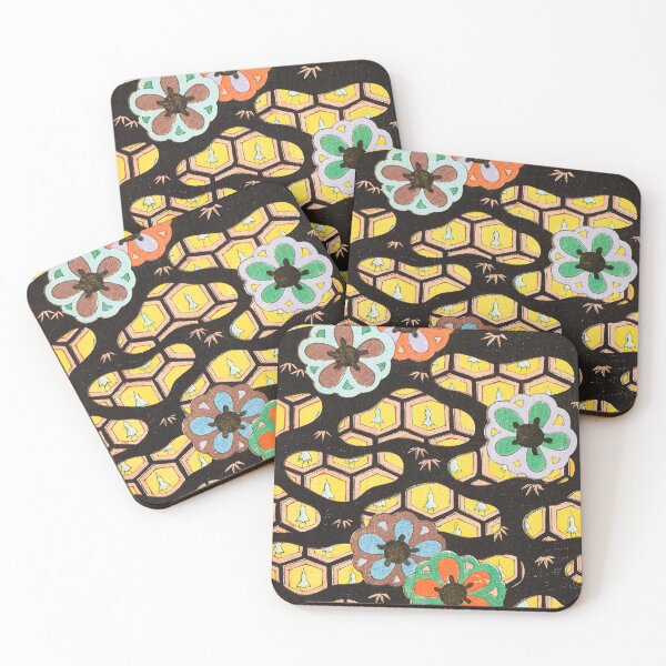 Item preview, "Woodblock Print of Honeycomb Pattern" designed and sold by The Ravens Ballad.