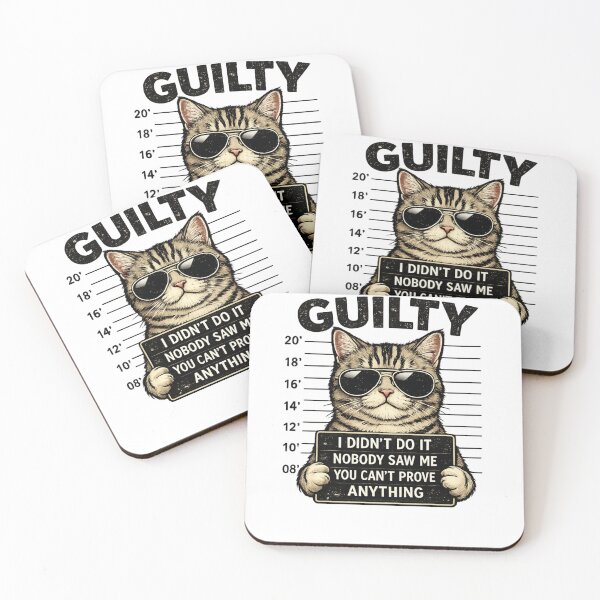 Item preview, Not Guilty Cat – Funny Mugshot Cat Meme Design designed and sold by Creative Dev.