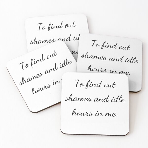 Item preview, “To find out shames and idle hours in me,” - handwriting black designed and sold by ariksworld.