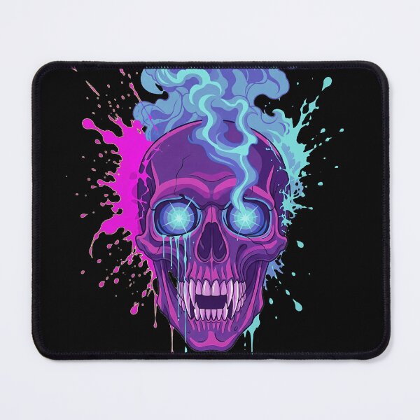 Item preview, Neon Cyberpunk Vampire Skull With Glowing Eyes designed and sold by Munib320.