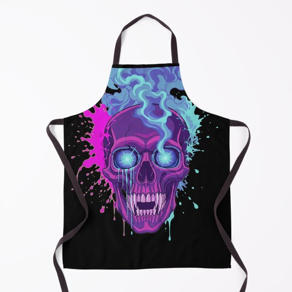 Item preview, Neon Cyberpunk Vampire Skull With Glowing Eyes designed and sold by Munib320.