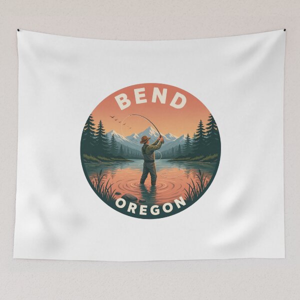 Item preview, Bend Oregon: Fly Fishing River Scene designed and sold by CircinusStore.