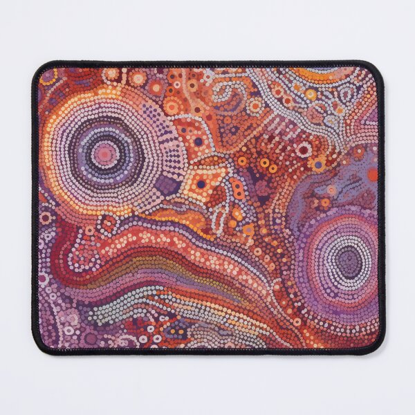 Item preview, Aboriginal Inspired Dot Art - Purple Desert Abstract Pattern designed and sold by GrinGalore.