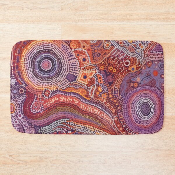 Item preview, Aboriginal Inspired Dot Art - Purple Desert Abstract Pattern designed and sold by GrinGalore.