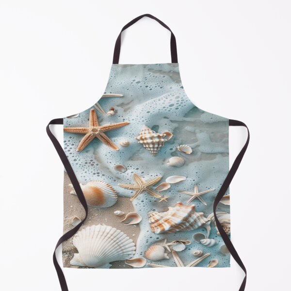 Item preview, Coastal Seashell Starfish Beach Artwork designed and sold by NivyasArtistry.