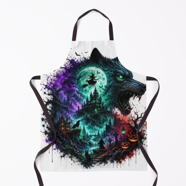 Item preview, Gothic Werewolf Halloween Fantasy – Moonlit Castle, Witch and Dark Forest designed and sold by Limitless expressions - wear your mindset .