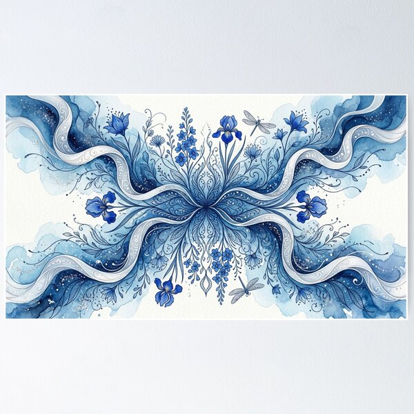 Item preview, Blue Floral Dance designed and sold by Sigtrix.