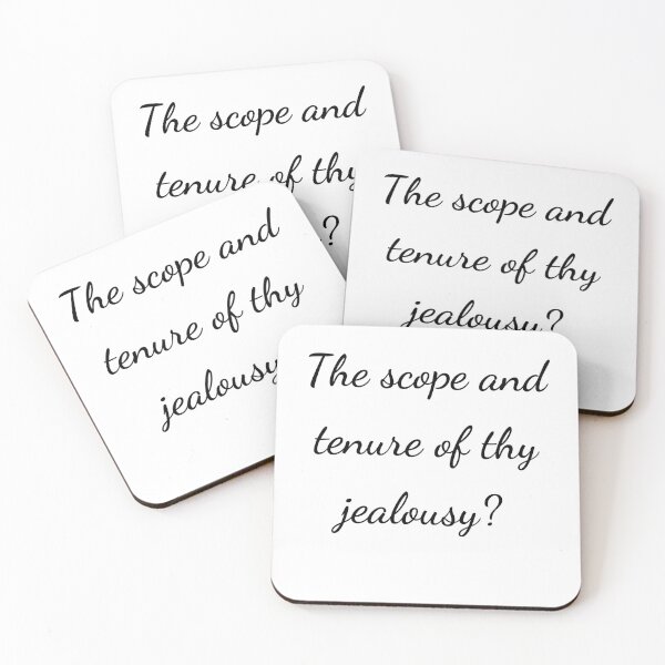 Item preview, “The scope and tenure of thy jealousy?” - handwriting black designed and sold by ariksworld.