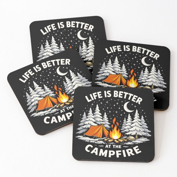 Item preview, Life Is Better At The Campfire - Camping Tent Nature Art designed and sold by BendyBeasts.