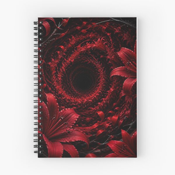 Item preview, Dark Gothic Red Lily Flower Vortex Tunnel Art designed and sold by Broken143.